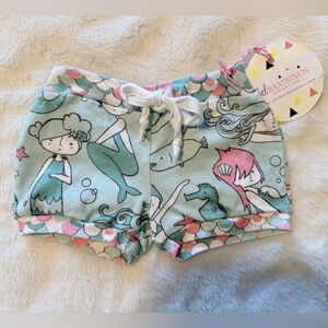 BelBambinos Mermaid Print Bloomer Style Shorts - 3/6 Months